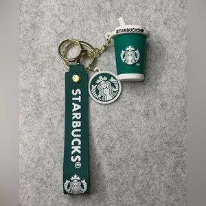 Starbucks Green and White Keychain Duo